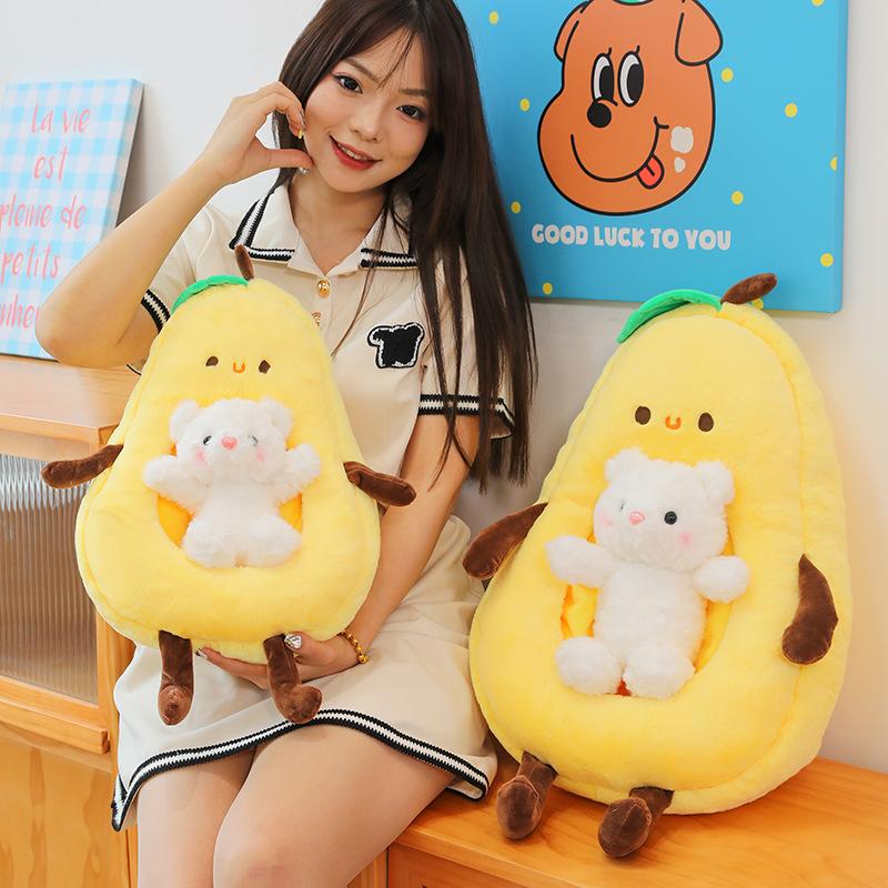 New Creative Pear Beak Plush Toy Bear Doll Cute Pear Doll Pillow Gift