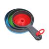 3 Pezzi Imbuto Pieghevole Silicone e ABS Imbuto Risparmio Spazio e Facile da Pulire Durevole per Cucina