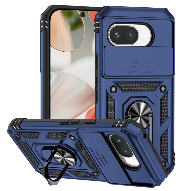 Full Cover For Google Pixel 9A Case For Google Pixel 9A Push Window Magnetic Phone Holder Case For Google Pixel 9A Case 6.3 Inch