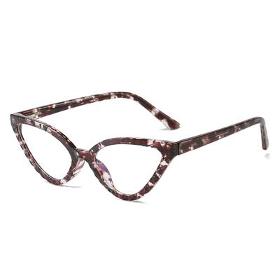 7019 Glasses Frame Cat'S Eye Triangle Catwalk Optical With Myopia Plate Pin Tr90