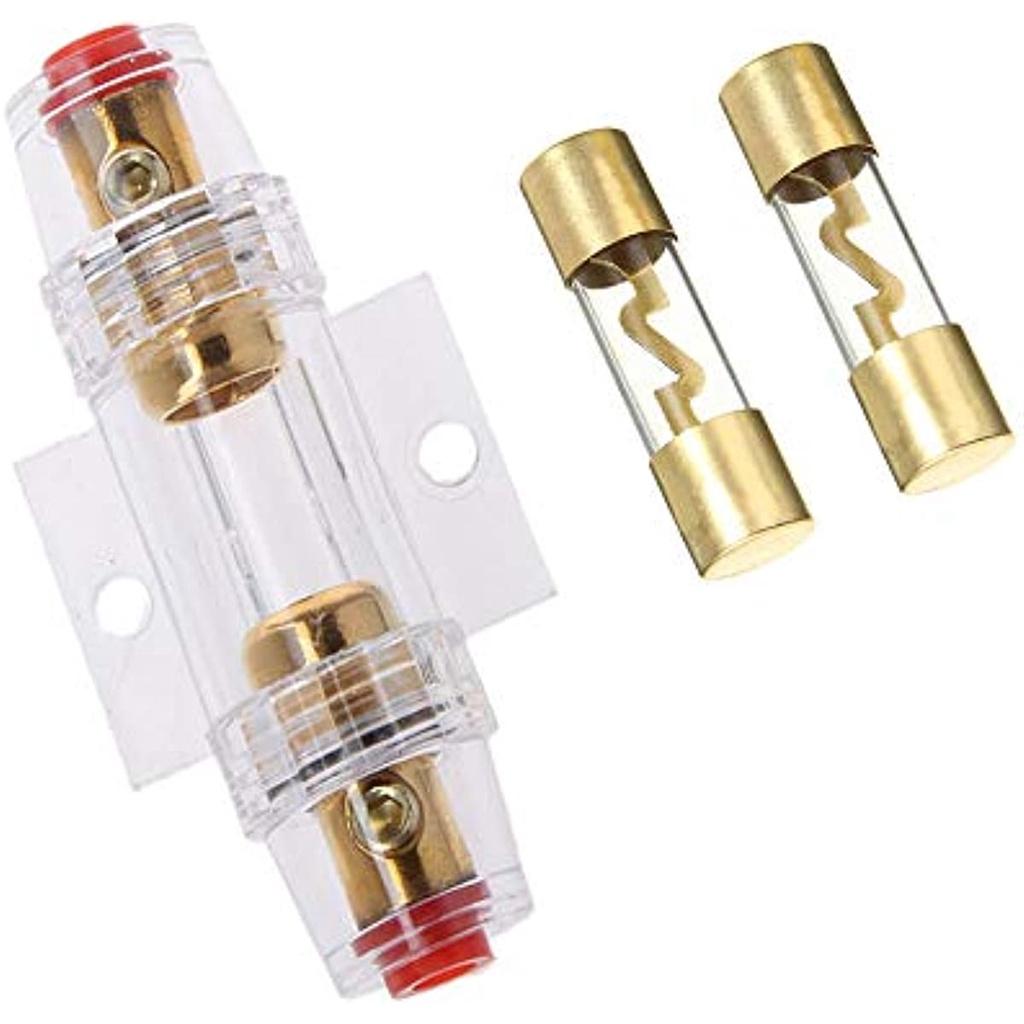Support De Remplacement Fusible Type AGU Par Disjoncteur Resetable Pour Audio Voiture - Noir/rouge