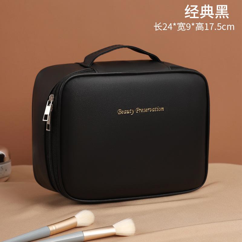 

New Sealed Large Partition Toilet Bag with Large Capacity Travel Cosmetics Storage Bag, Premium Handheld Makeup Bag чёрный