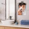 30x20CM Fogless Shower Mirror with Suction Cup Razor Holder Hook Anti-fog Men Shaving Makeup Mirror Shatterproof Frameless Bathroom Hanging Vanity