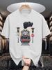 Classic Steam Locomotive Railway Crossing Graphic Mens Crew Neck T Shirt Retro Train Print Short Sleeve Casual Cotton Summer Top