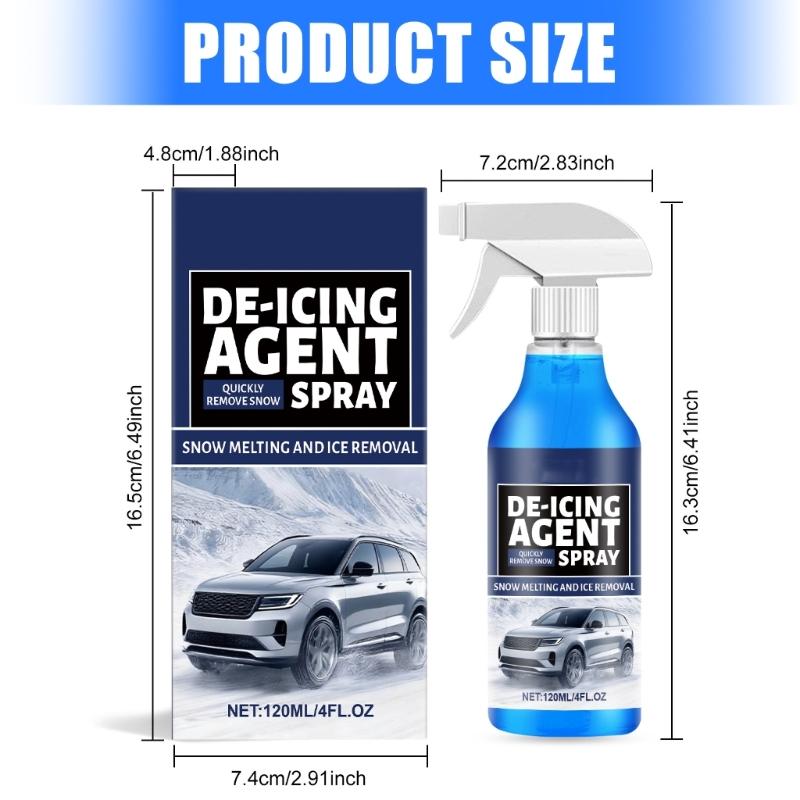 120ml Snow & Ice Melting Sprayer Effortlessly Removes Ice From Automotive Glass And Refrigerator Surfaces