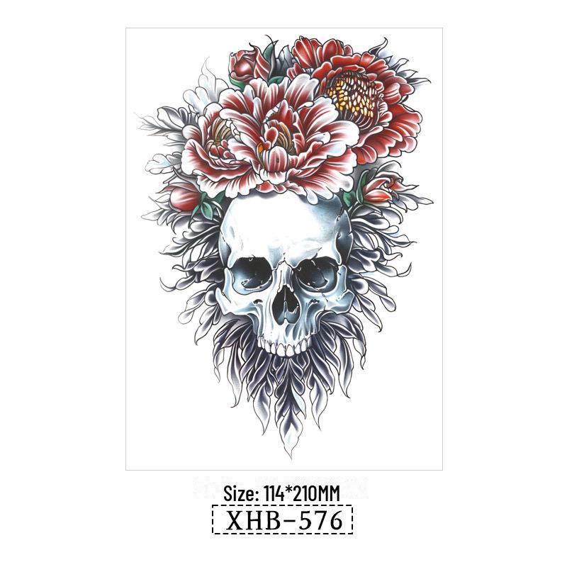 

Водонепроникні Чорні Тату-наклейки на півруки з тваринами 114*210MM