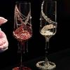 Champagne Cup Diy Material Kit With Eternal Flower Butterfly Decoration For Wedding Engagement Ceremony Gift