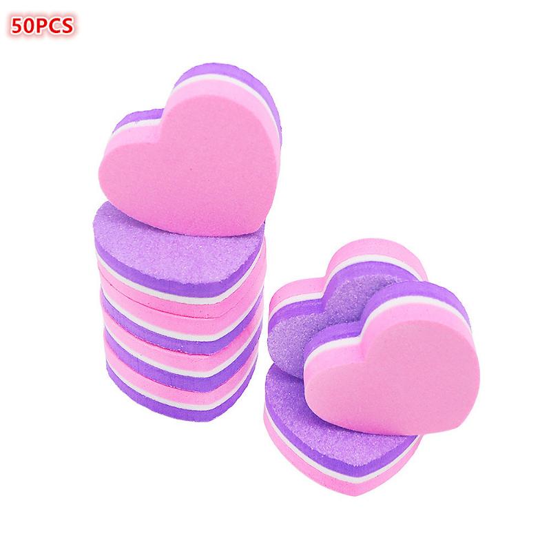 50 Pcs Professional Mini Sponge Nails Art Buffer File Sandpaper Manicure Tips Care File Sanding Polishing Accessories Tools
