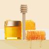 1PCS Honey Stir Bar Mixing Handle Jar Spoon Practical Wood Dipper Honey Long Stick Supplies Honey Dessert Spoon Kitchen Tools