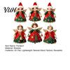 Christmas Window Display Props 6/10/12/24/36PCS 2D Flat Wooden Angel Ornaments, Hanging Decorations for Xmas Reusable Wood Holiday Tree, Wall, Window,