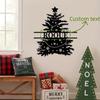 Individuelle Metall-Weihnachtsbaum-Wanddekoration, Personalisierte Text-Schild, Feiertags-Kunst für Wohnzimmer, Schlafzimmer, Küche, Weihnachtsgeschenk