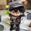 niannyyhouse 15cm Plush Clothes Loose Fit Cotton Doll Clothes Set Hat, Vest, T-Shirt, Shorts, Glasses, Necklace, Shoes, (Black, 15cm)