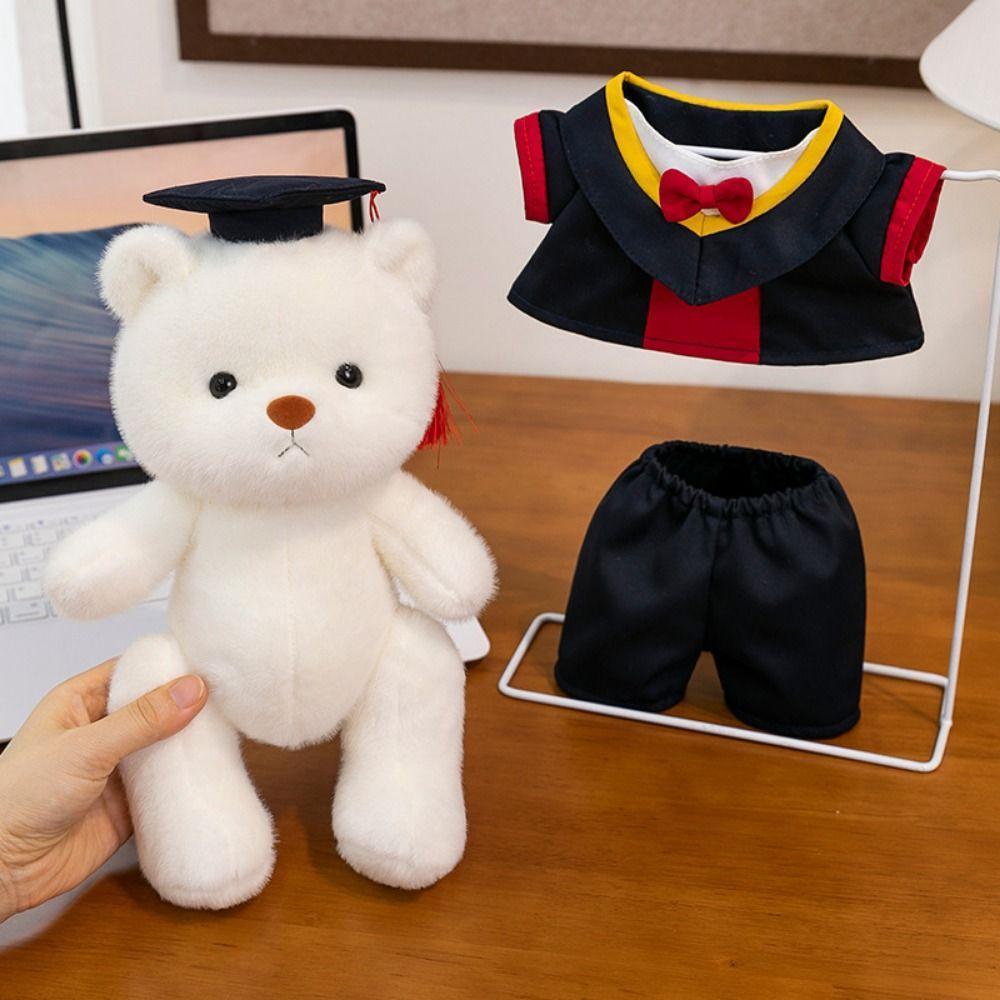 Removable Outerwear Doctor Cap Graduation Bear Doll Sitting Bear Plush Doll  Graduation Season