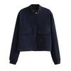Women S Stand Collar Big Pocket Casual Spring Autumn Jacket