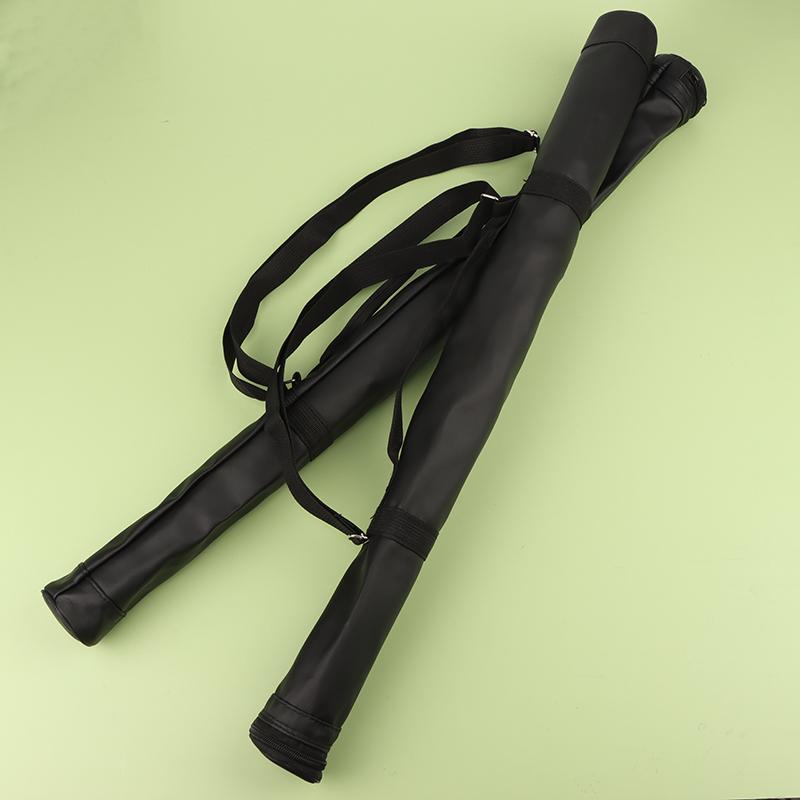 Artificial Leather Rod Box Pool Cue Storage Bag Cue Sticks Bags Foldable Adjustable Shoulder Strap Billiard Rod Sleeve