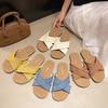 Bohemian sandals women's new fairy outerwear holiday platform slippers women's summer beach shoes soft flat