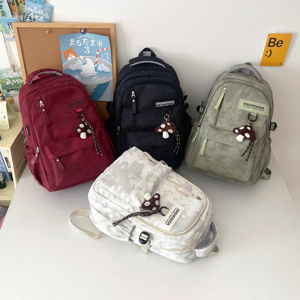 Schoolbag Large Capacity Backpack Female Korean Edition College Wind Anti-splashing Student School Bag Casual Versatile Daily Travel Backpack