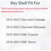 Key Fob Shell Case Replacement Fits for Chevy Silverado Colorado GMC Canyon Sierra 2014 2015 2016 2017 2018      Keyless Entry Remote Control 4