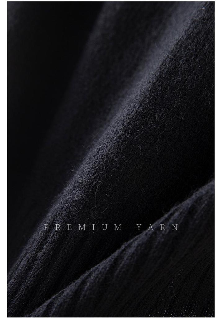 Women's V-Neck Cashmere Sweater with Frog Buttons - Autumn/Winter Chinese Retro Style