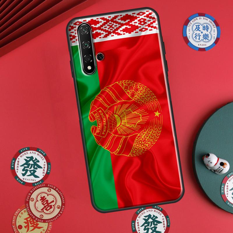 Belarus Flag Coat of Arms For Huawei P60 Pro P30 P40 Lite Nova 7i 8i 11i 12i 12s 10 9 SE Y90 Y60 Y70 Y72 Y61 Y91 Case