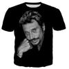 Most Popular Pop Singer Johnny Hallyday 3D Printed T-shirt Men Women Rock Casual Streetwear Clothes Hip Hop Harajuku Tops