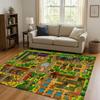 Retro Pixel Game Stardew Valley Farm Map Living Room Non-Slip Area Rug Soft Carpet for Bedroom Playroom Sofa,Home Decor Doormat