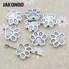 10Pcs Dog Paw Footprint Spacer Beads Antique Silver Plated Loose Beads For Jewelry Making Bracelet Accessories Diy