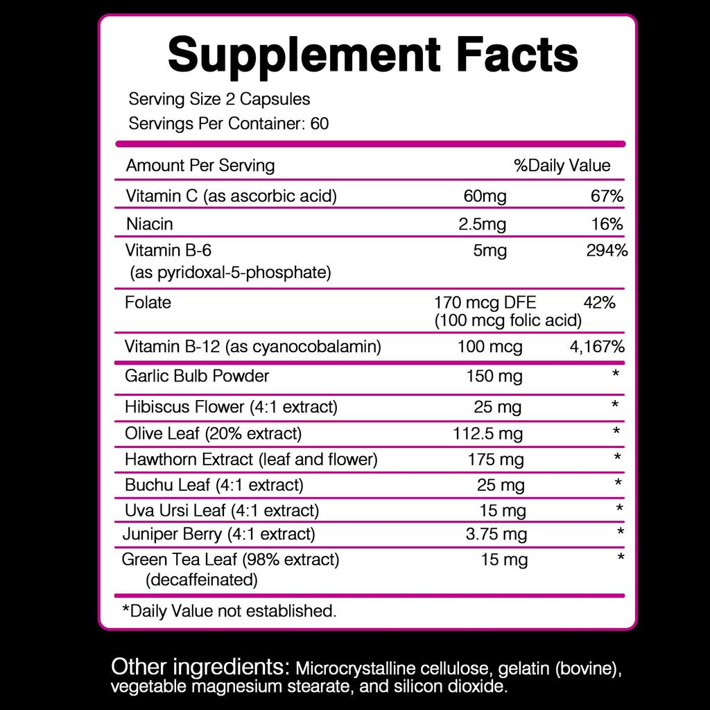 Buporai Niacin Blend Capsules - Blood Pressure Health