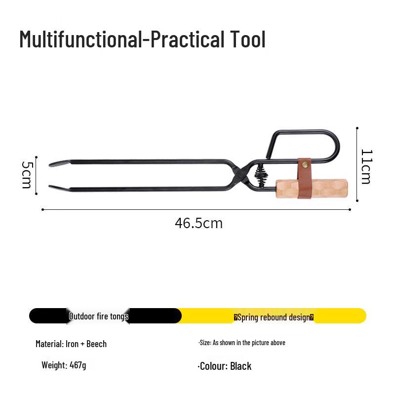 OEING Outdoor BBQ Campfire Tongs