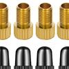 1 sada adaptéru ventilu Presta a krytek pneumatik na kolo Převeďte nafukovací pneumatiku Presta na francouzskou na americkou pro standardní pumpu a vzduchový kompresor Prachotěsná a nepropustná