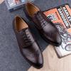 Fashion High Quality Genuine Leather Shoes Casual Business Oxfords Formal Dress Shoes Man Handmade Social Party Brogues Successful Shoe