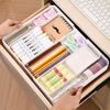 PakOne Cutlery Expandable Adjustable Cutlery Dish Kitchen Easy to Small Item Cosmetics Stationery x x Storage Box Expandable x x Case, 4-Sided Drawer,