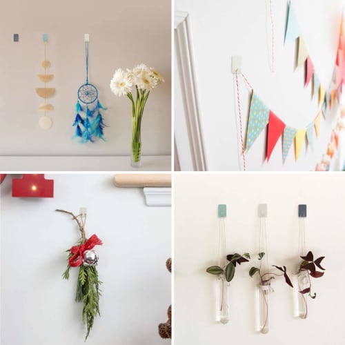 3M Wallpaper Hook Removable Adhesive Command Mini Gray CMK-MH03