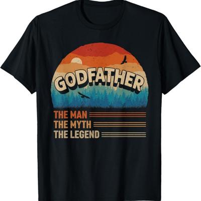 Godfather The Man The Myth The Legend Men Sunset Godfather T-Shirt