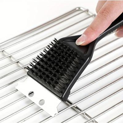 Edelstahl Draht Backbürste Grillreiniger Grillrost Reinigungswerkzeug Klinge Zwei in Eins BBQ Haushaltszubehör