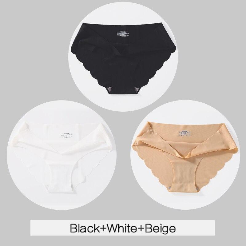 3Pcs Frauen Eis Seide Höschen M-XL Low-rise Briefs Komfortable Damen Nahtlose Unterwäsche Sexy Unterhosen Weibliche Dessous Dessous