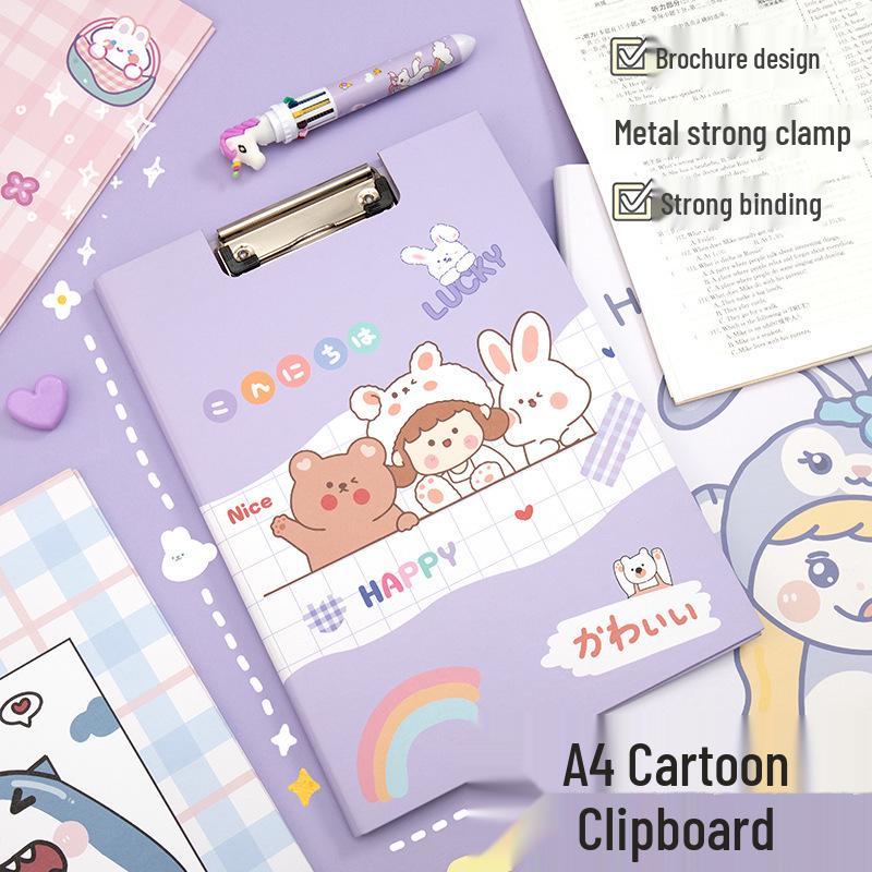 Cute Cartoon A4 Paper Folder - Creative Office Stationery for Students and Document Storage