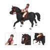 Horse Rodeo Figurine Children Kid Simulated Farm Horse Rider Model Toy Birthday Gift OrnamentPink Horseman