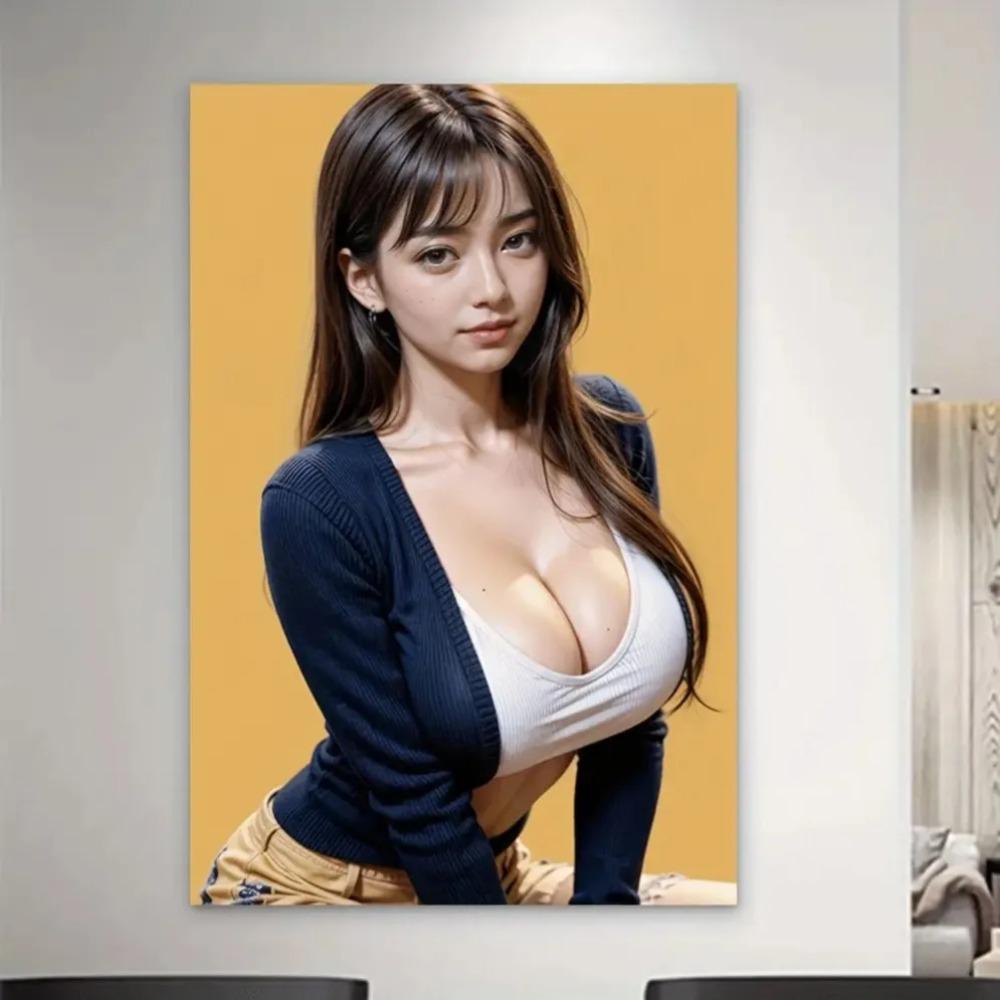 VHMD Arte da Parete in Metallo Donna Astratta Decorazione per Soggiorno Caffetteria Bar Casa