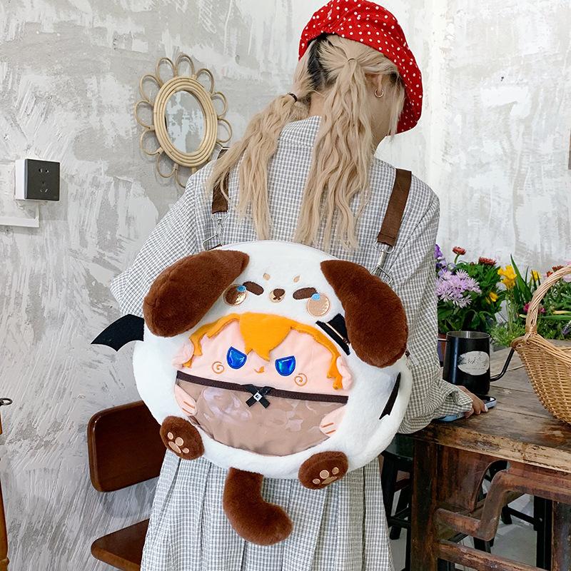 School Bag New Animation Peripheral Girls Two-dimensional Backpack Women Soft Cute High Value Travel Backpack Student School Bag