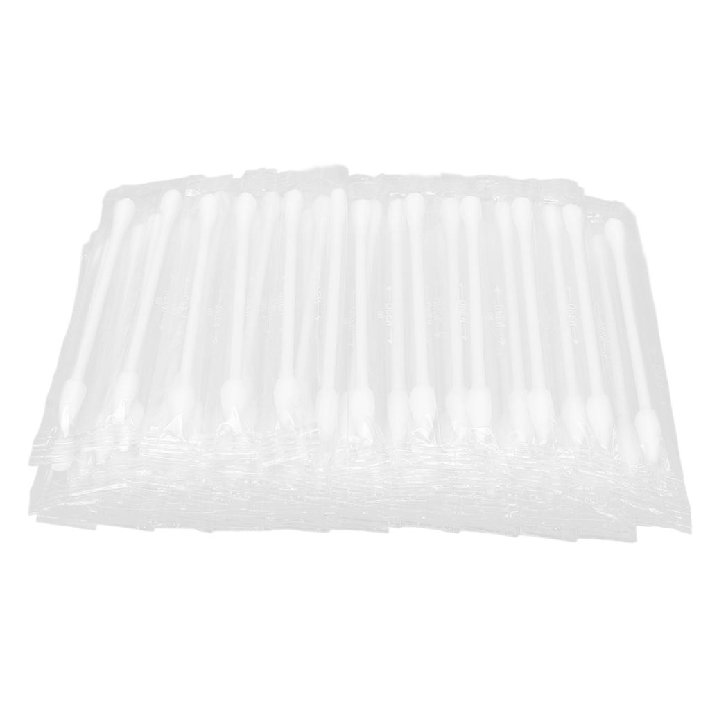 100 Pezzi Bastoncini Cotone Doppia Testa Confezionati Singolarmente Usa e Getta Pulizia Make-up Cotone Bastoncino