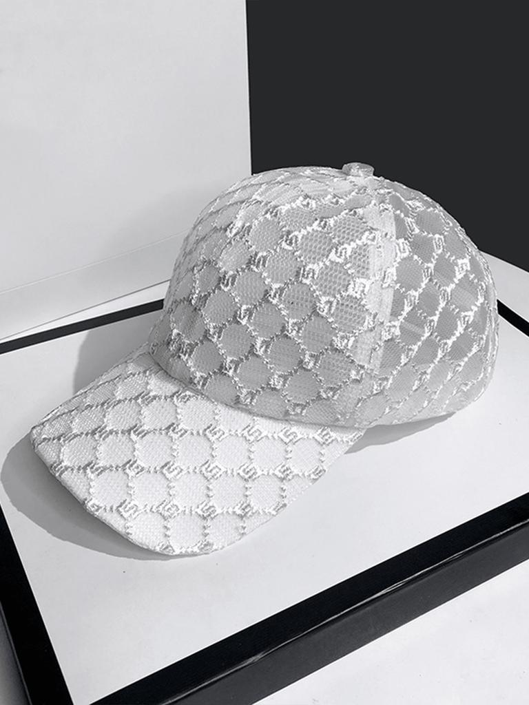 Lace Baseball Cap Women Summer Casual Sun Hat Semi Hollow Thin Design