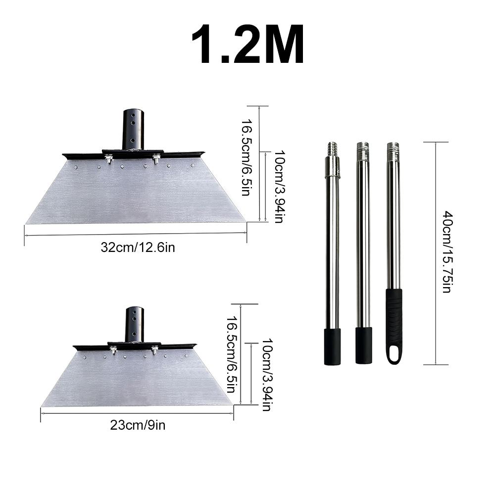 Multipurpose Garden Cleaning Shovel, Flat Shovel Ice Shovel Weeding Planting Farm Weeding Tools Metal Weed Cleaning Shovel 120cm