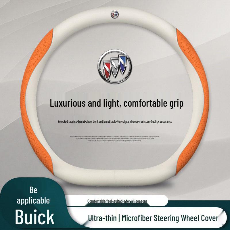 Buick Steering Wheel Cover - Genuine Leather for Envision, Regal, LaCrosse, Verano, GL6, Encore