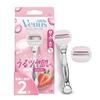 Gillette Venus Venus Comfort Glide 5 Moisturizing Skin Strawberry Scent Body Replacement Blades 2 Pieces [Soap Included] Razor Razor for Women Ladies