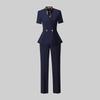 Damen Sommer Kurzarm Professionelles Hosenanzug-Set