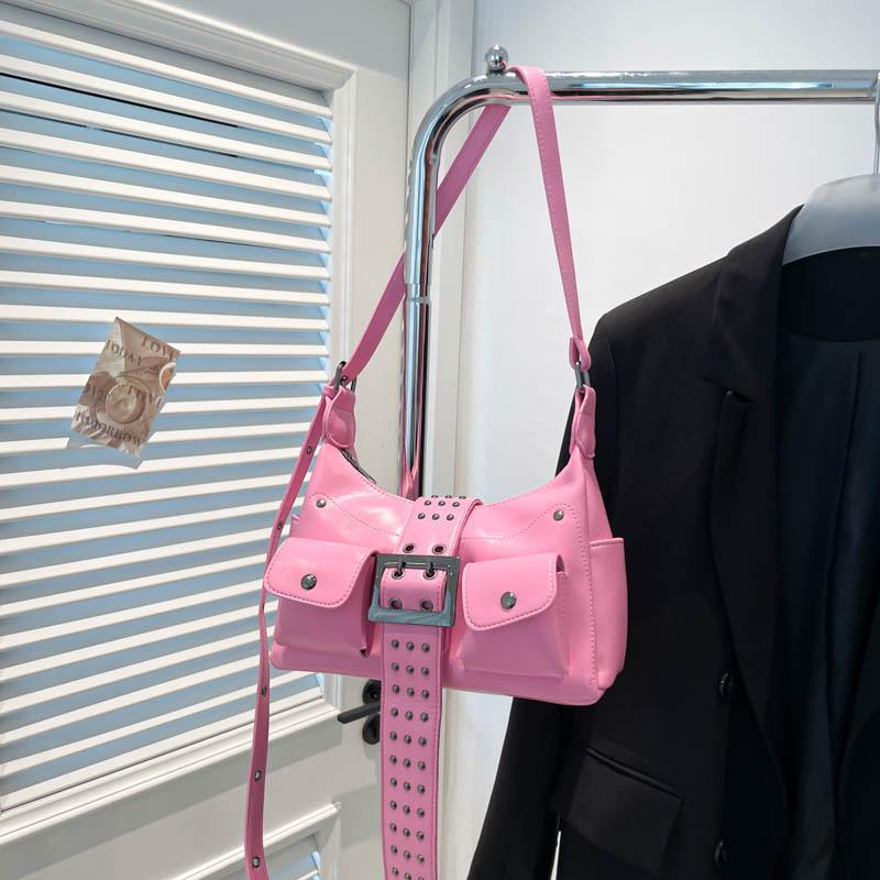 Niche Design Handbag Rivet Shoulder Underarm Bag Women's 2025 New High-end Commuter Tote Bag