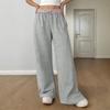 Women's Fashion Casual Solid Color Print High Waist Trousers Pants & Capris