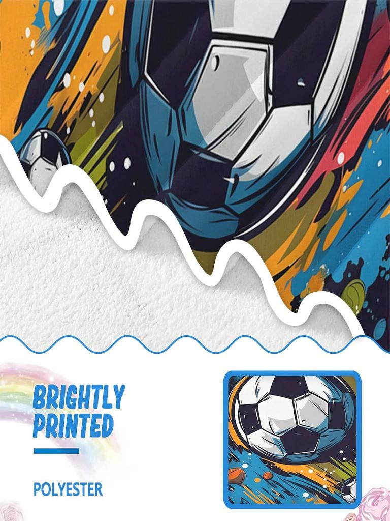 1pc Beach Towel, Vibrant Football Themed, Digital Printing, Quick-Drying, Available In Multiple Sizes, Suitable For Boys And