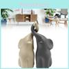 Of A Pair Beige Grey Elephants Animal Handicrafts Living Room Decoration Gift